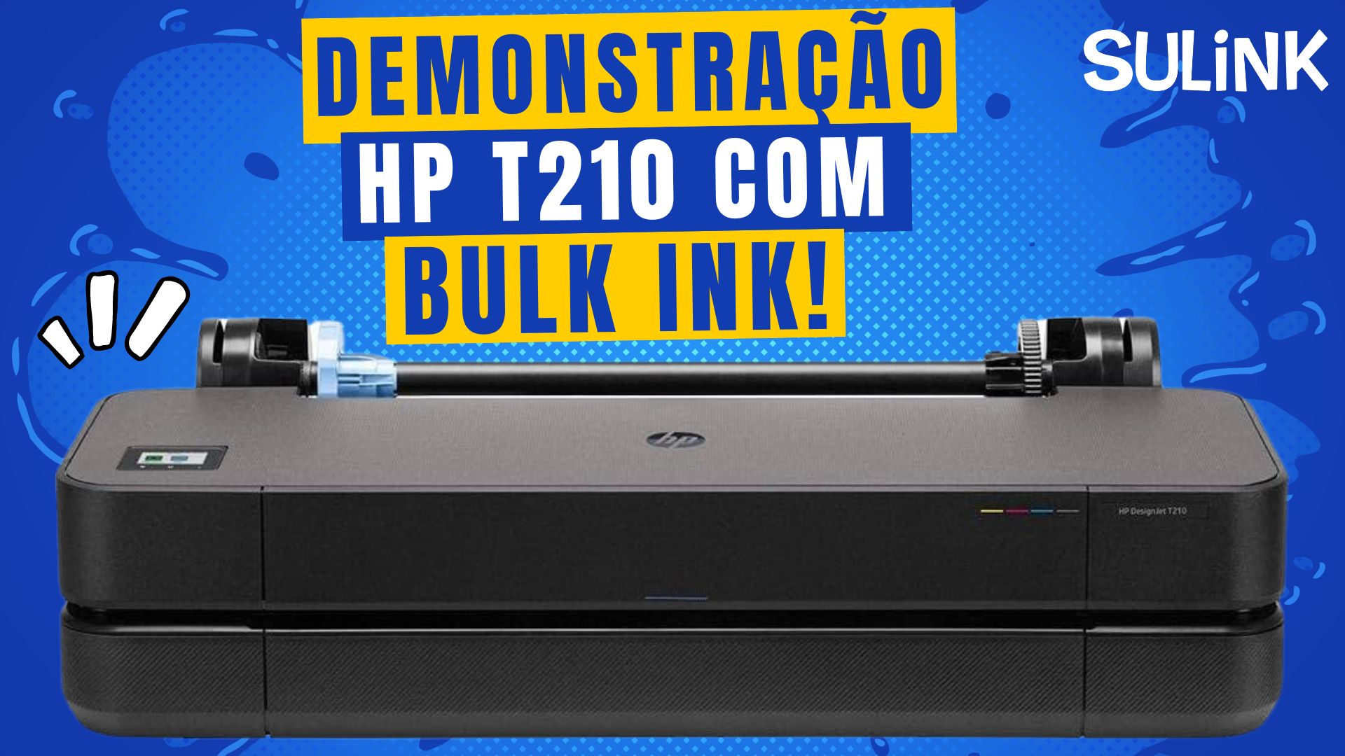 Vídeo Demonstração da HP T210 com Bulk Ink