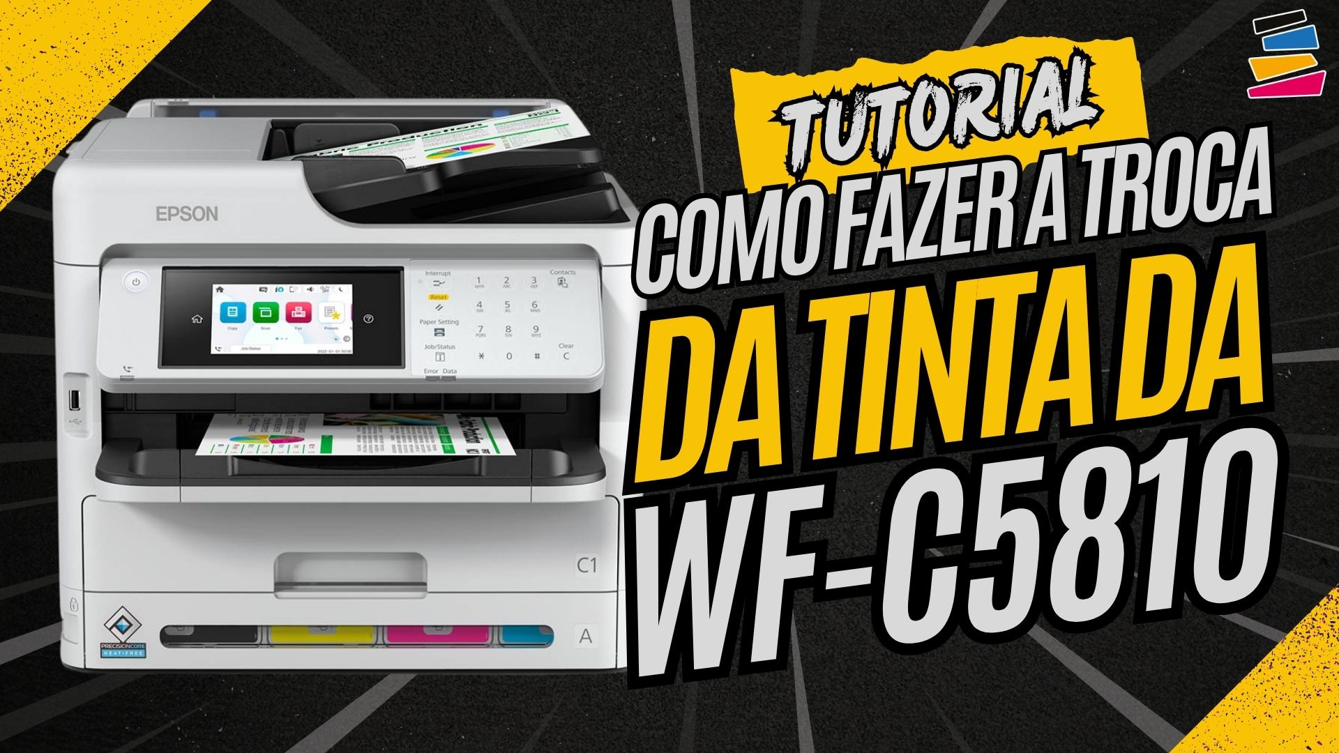 Trocando a Tinta da Epson WF-C5810 - Tinta Compatível Específica para WF-C5310, 5390, 5810, 5890