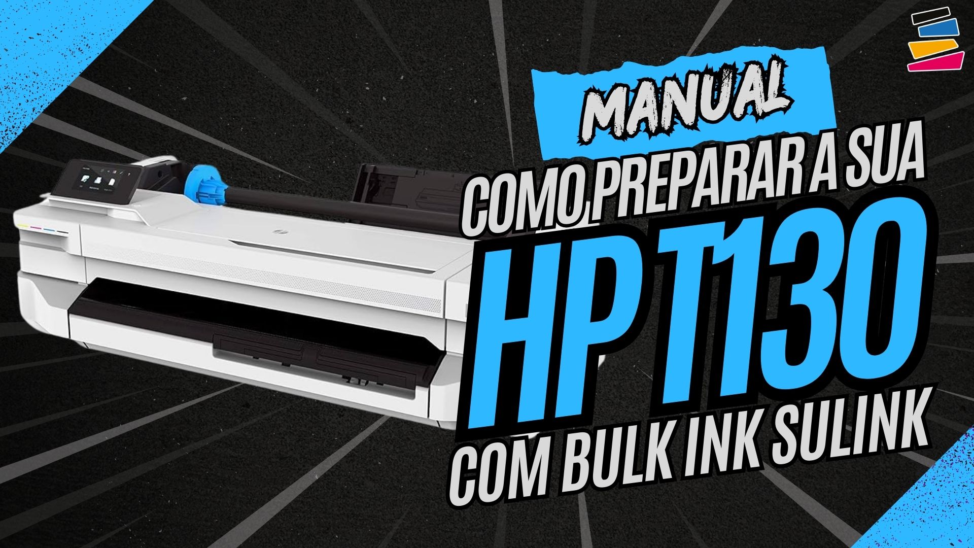 Como Preparar a Plotter HP T130 T120 T520 T530 com Bulk Ink Instalado pela Sulink