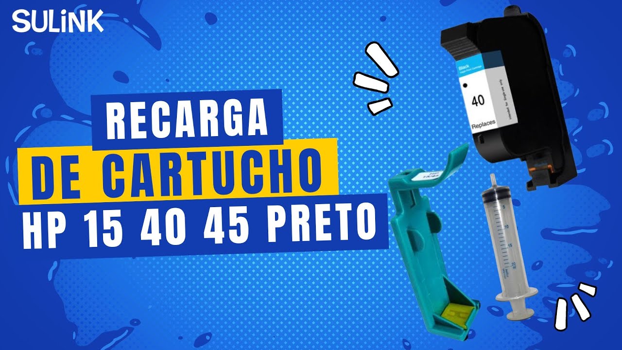 Maiores informações sobre a Recarga dos Cartuchos HP 15 40 45 Preto