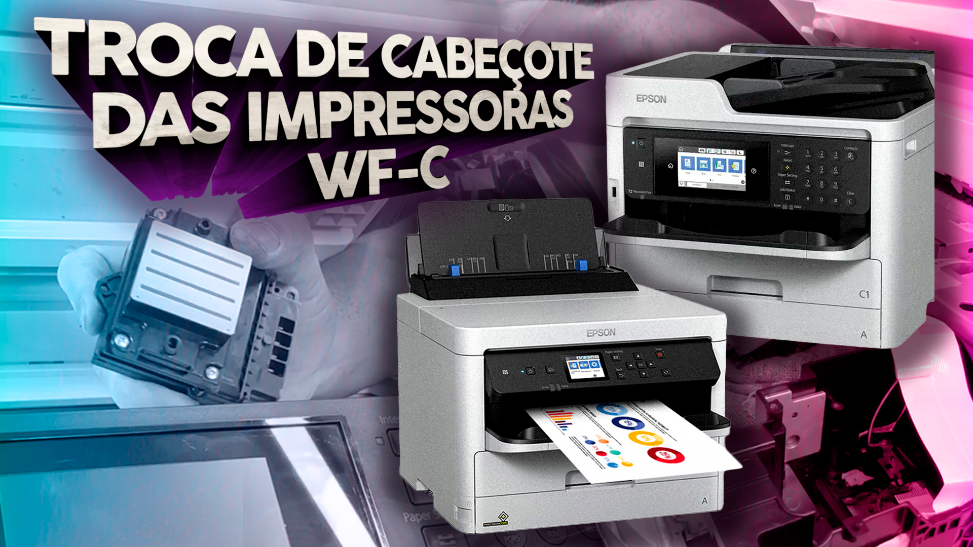 Tutorial - Troca de cabeçote das impressoras WF-C5710 WF-C5790 WF-C5290 WF-C5210 WF-C579R WF-C529R
