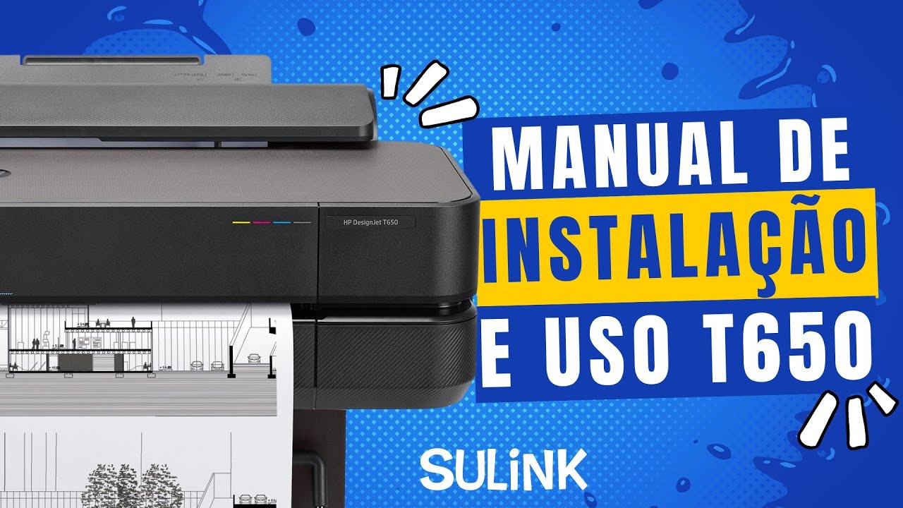 Manual de Instalação e Uso da Plotter HP T650 com Bulk Ink