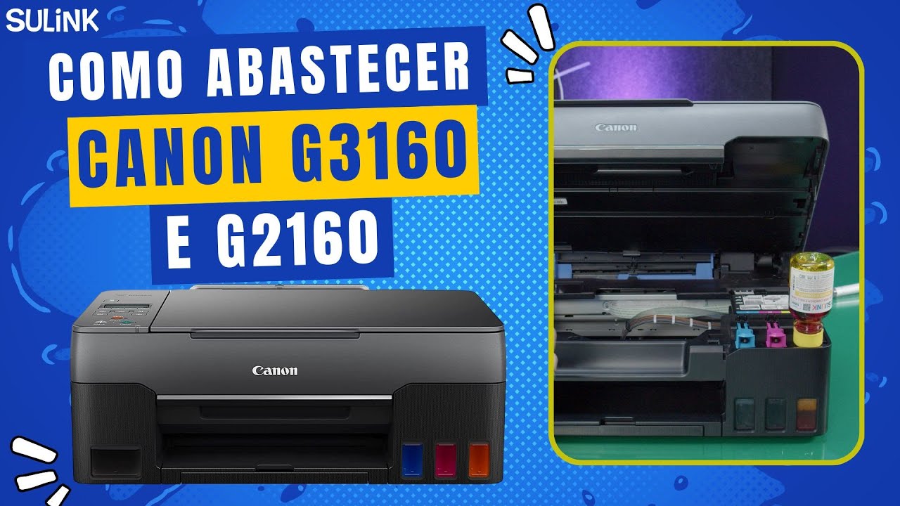 Como Encher / Abastecer / Repor Tinta na Canon G3160 G2160