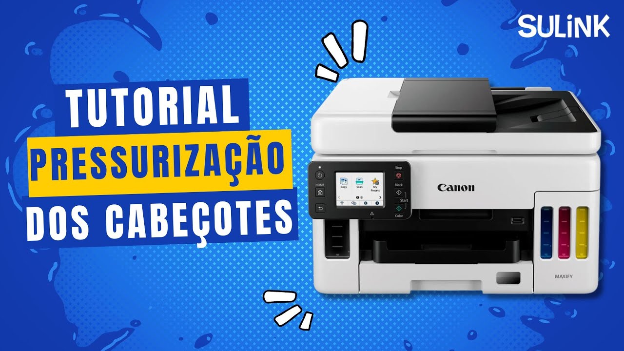 Pressurização dos cabeçotes das impressoras Canon GX6010 e GX7010