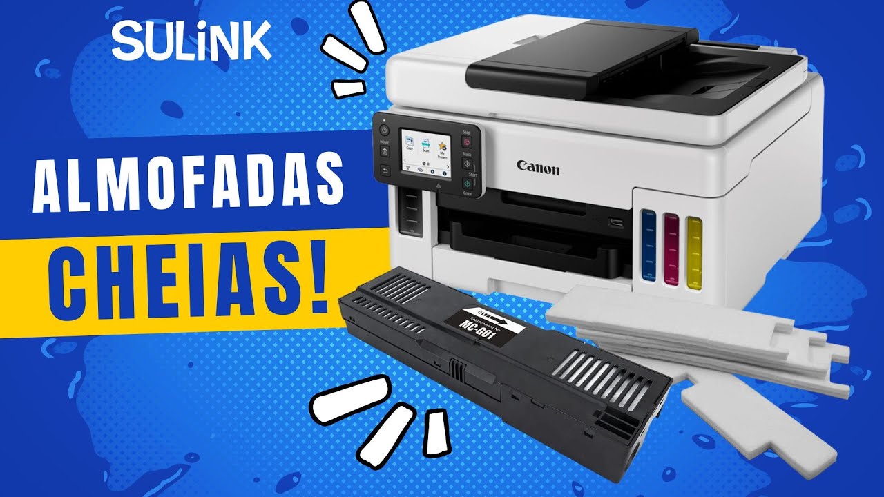 Como trocar os feltros da caixa de manutenção das Canon GX5010, GX6010, GX7010 e Similares