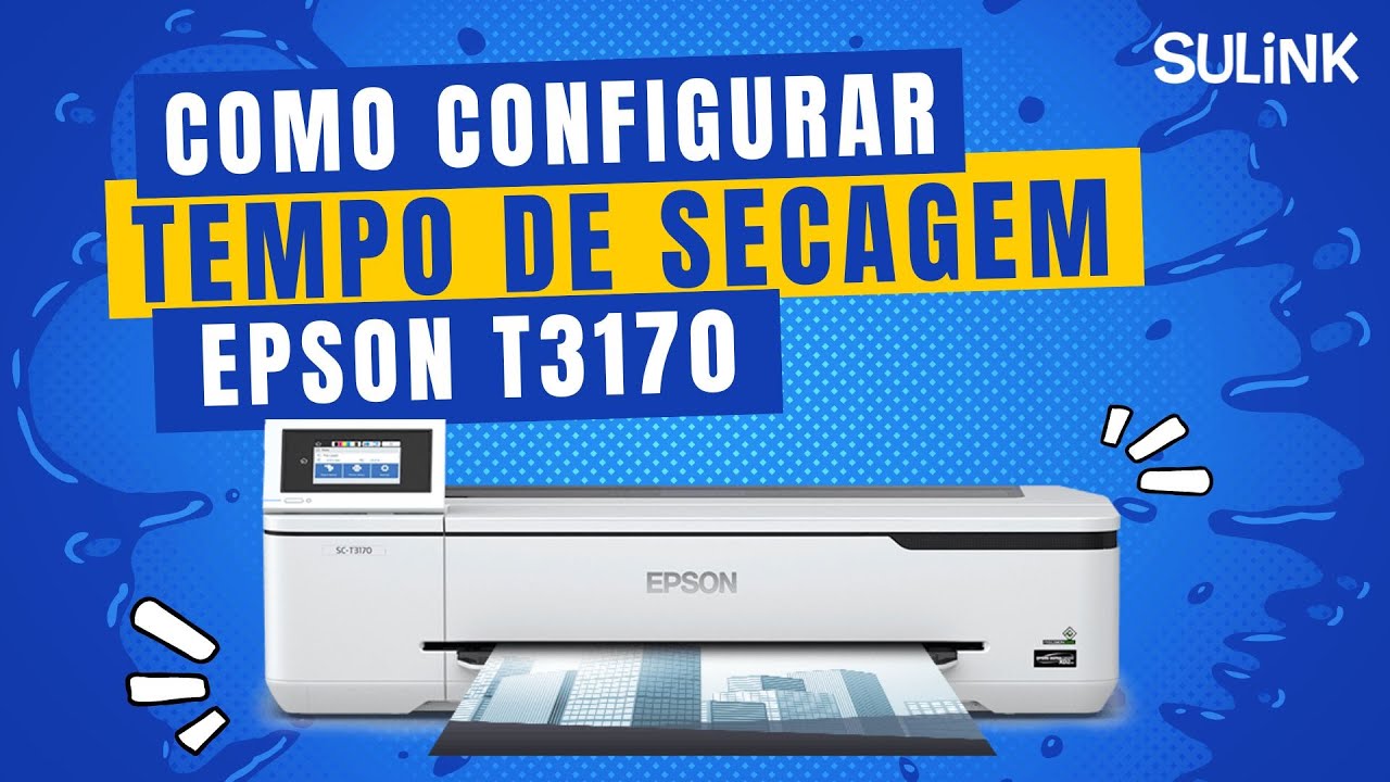 Configuração do Tempo de Secagem de Impressão no Rolo da Epson T3170 T3170X e Similares