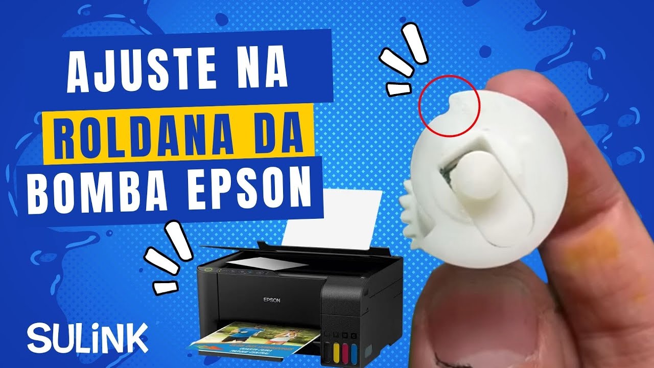 Ajuste na roldana da Bomba da Epson L3110 L3150 L3210 L3250 e Similares