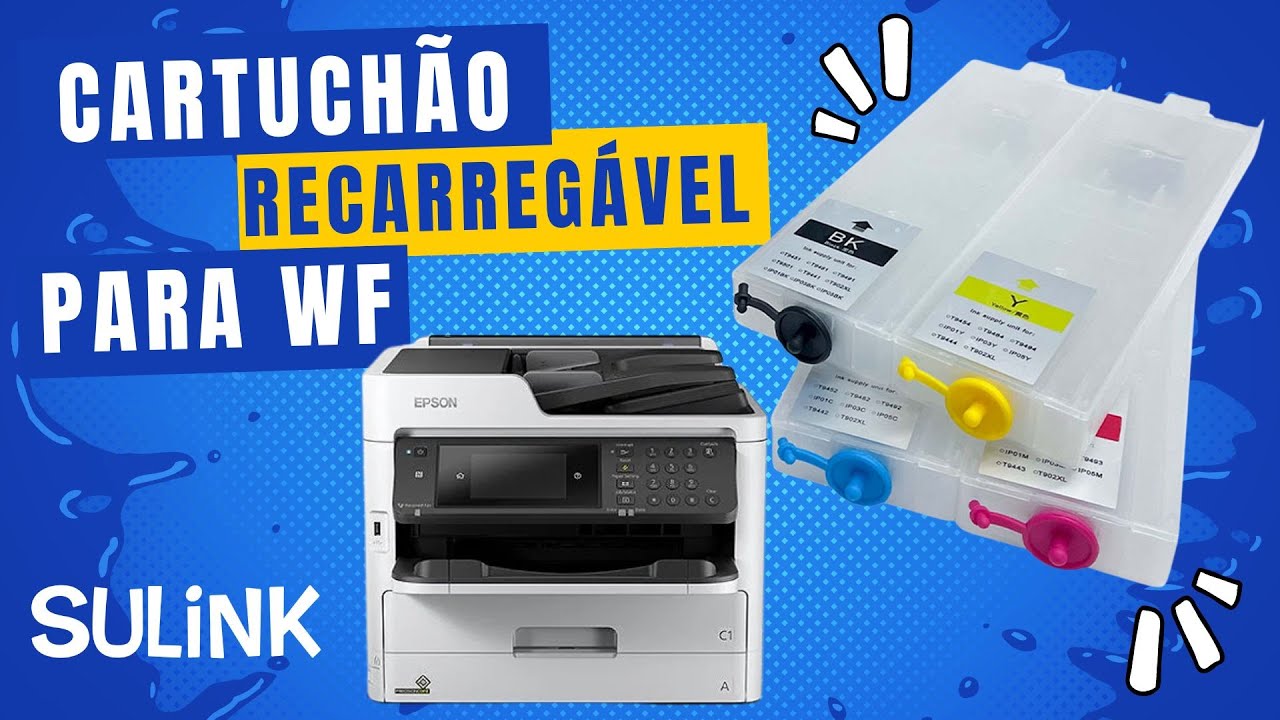 Cartucho/Cartuchão recarregável para Epson WF-C5710 WF-C5210 WF-C5290 WF-C5790 WF-C579R