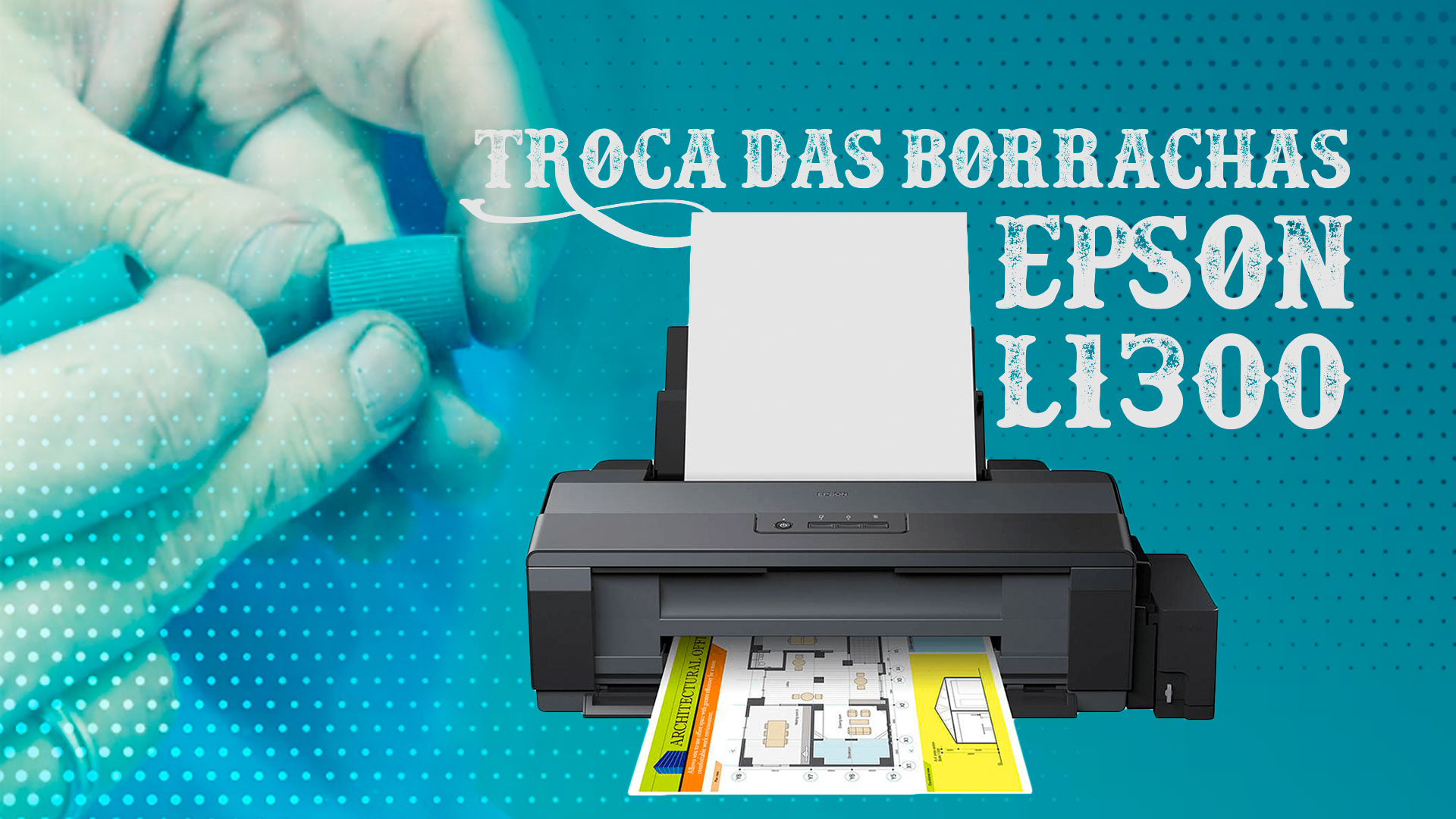 Troca das borrachas do tracionador de papel da L1300 e similares