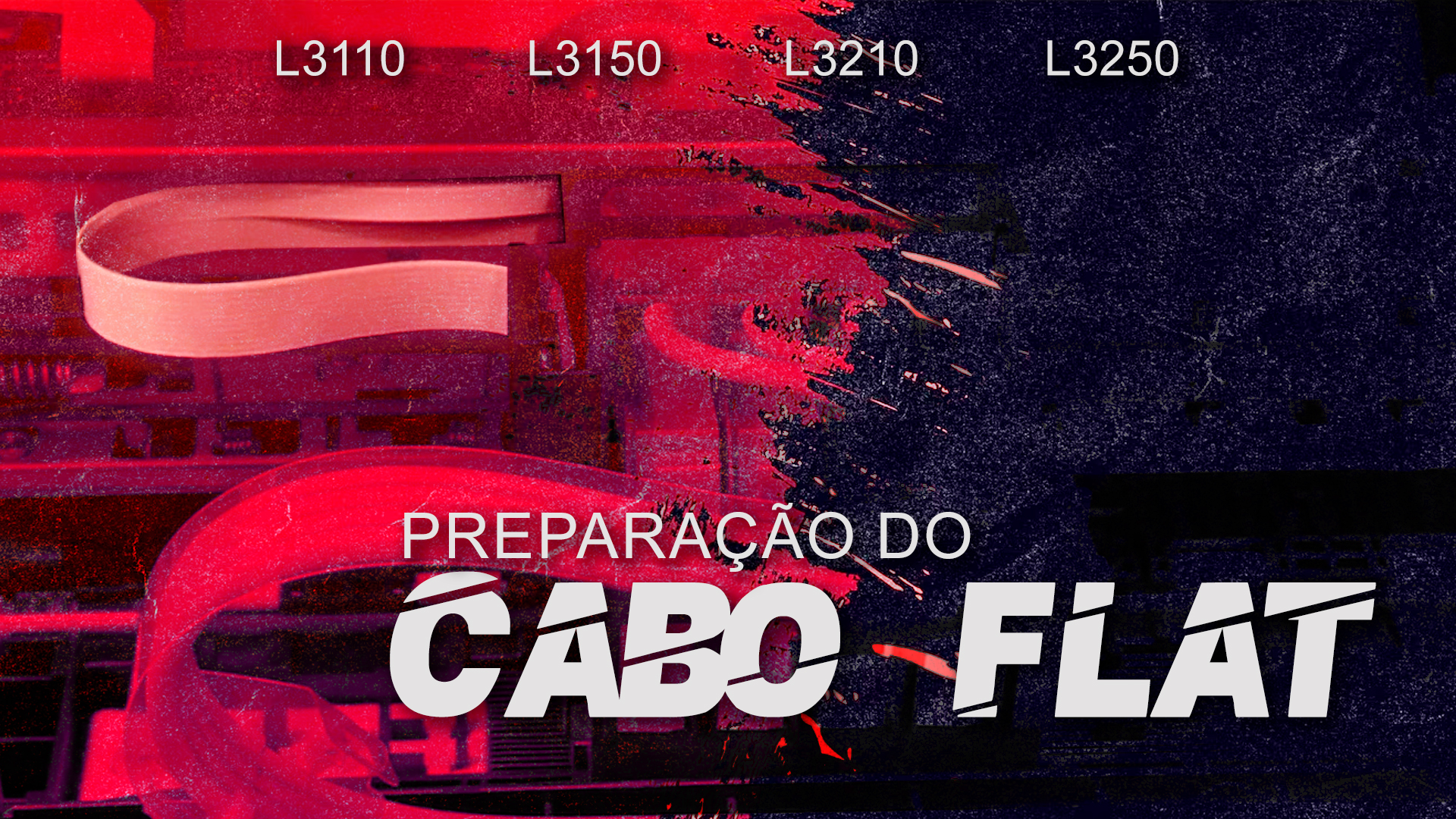 Preparação do cabo flat do carro de impressão da Epson L3110 L3210 L3150 L3250