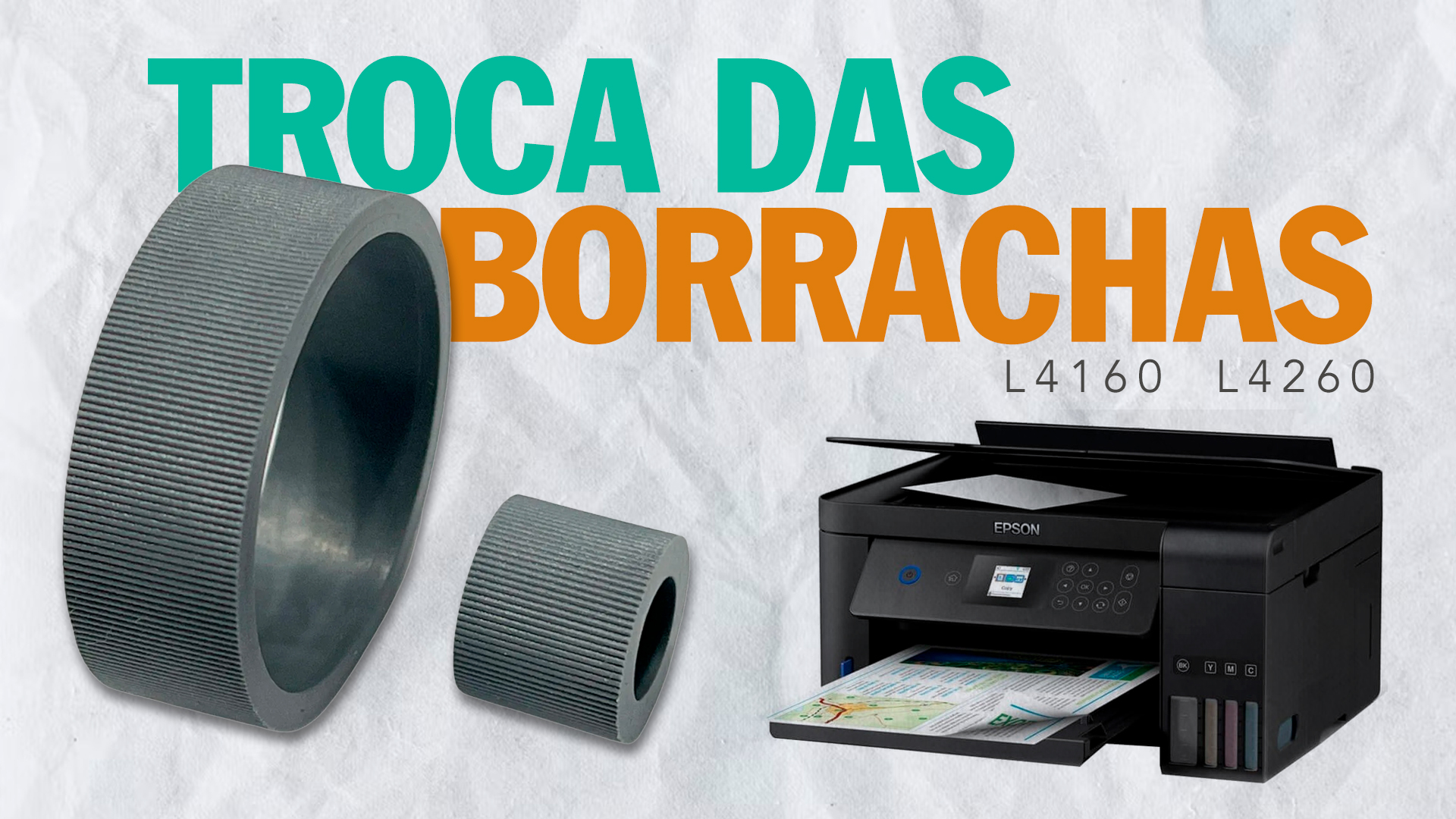 Tutorial - Troca das borrachas do tracionador de papel da Epson L4160 L4260